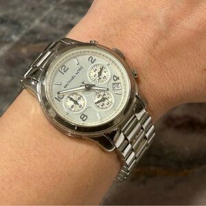 Michael Kors Silvertone Women’s Runway Watch